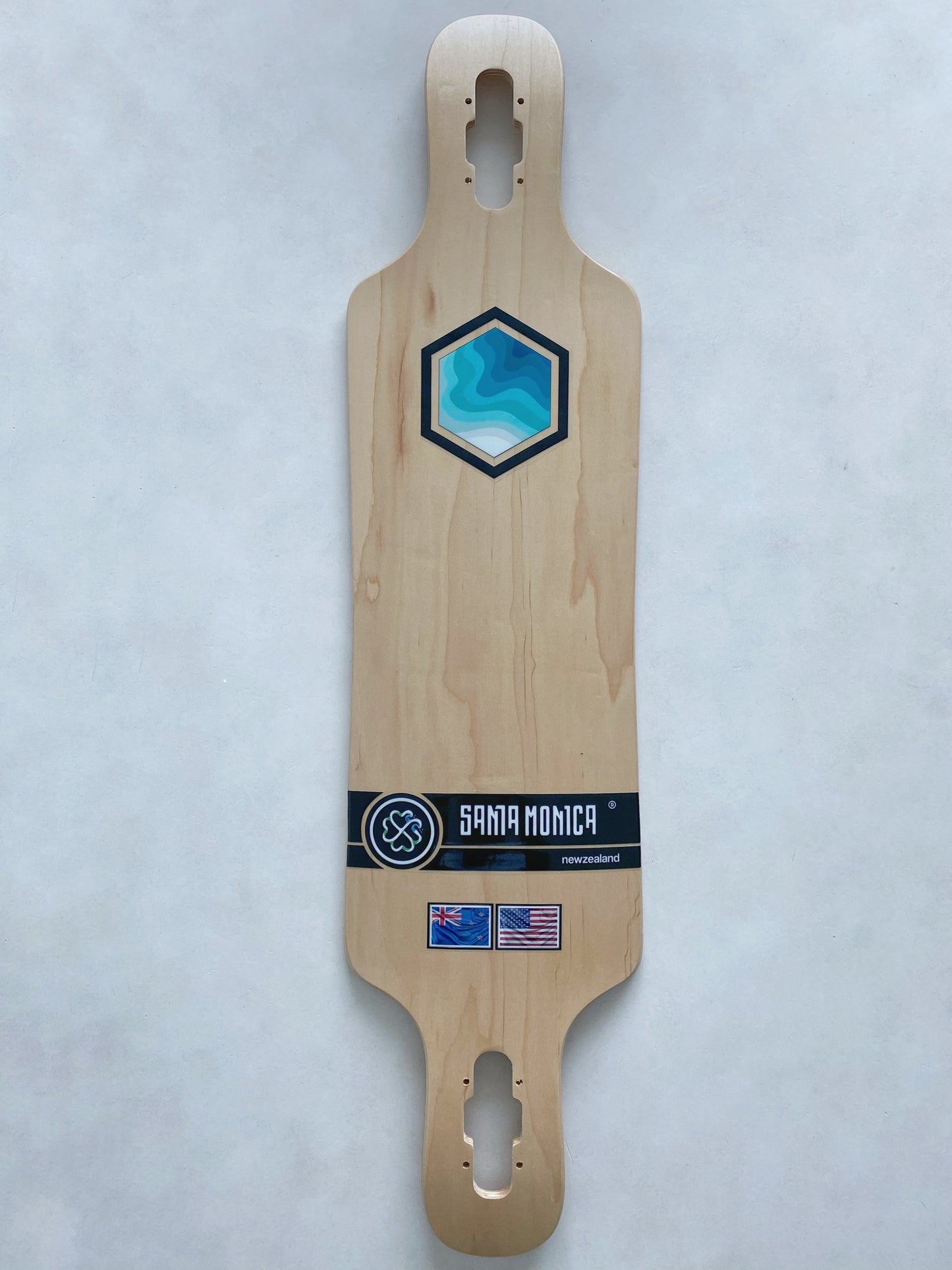 39" Drop-Through Double Kick Longboard Deck